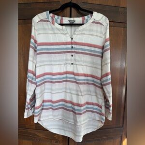 Eddie Bauer Striped Henley Tunic